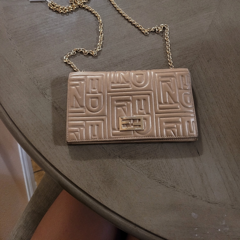 Fendi wallet with chain